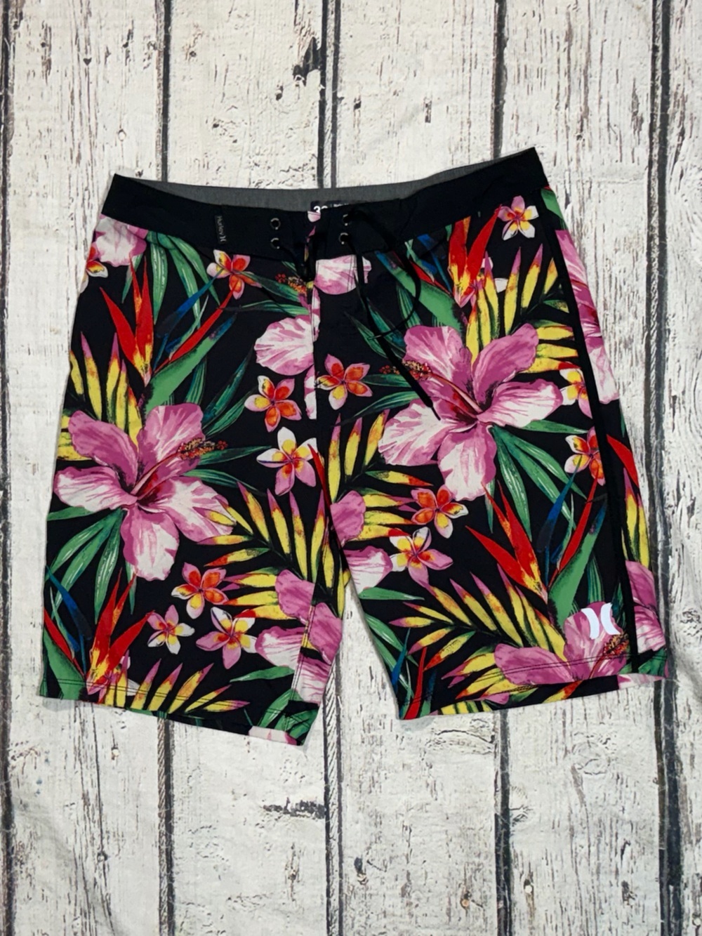 Hurley Tropical Plants Board Shorts Swim Trunks Swimsuit Surfing Men's